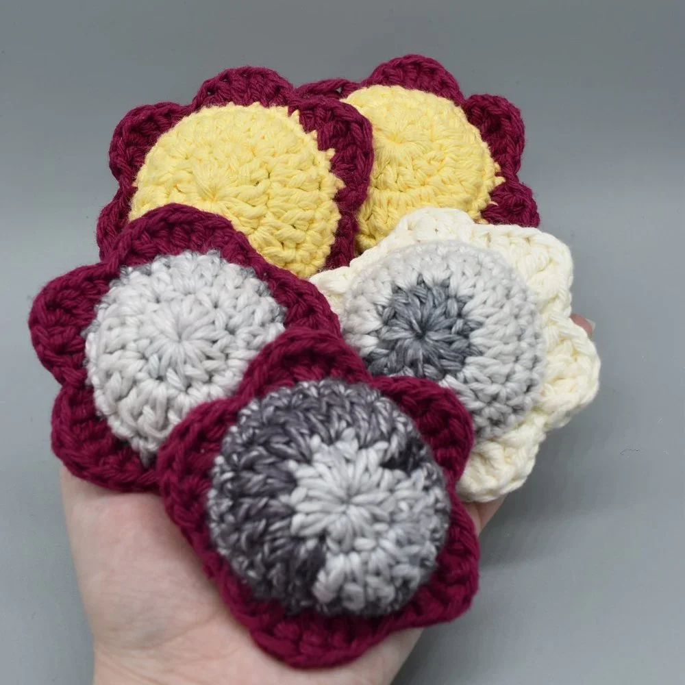 HAND CRAFTED Crochet Catnip Flower Cat Toys Bundle of Five